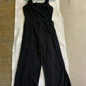 Black cropped jumpsuit